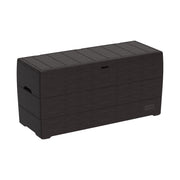 Duramax 270 Liter Outdoor Storage Box in Brown, placed against a white background.