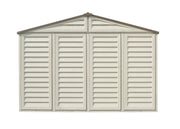 Duramax 10.5x13 Woodbridge Plus w/foundation - Backyard Oasis back view