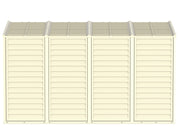 Duramax 4x10 ft Sidemate Vinyl Resin Outdoor Storage Shed with Foundation Kit side view