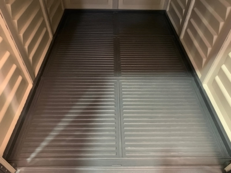 Duramax 6x6 StoreMate Plus Vinyl Shed w/floor - Backyard Oasis  floor close up view