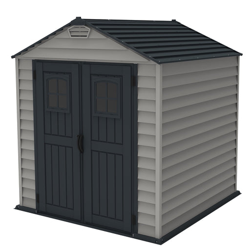 Duramax 7x7 StoreMax Plus w/molded floor - Backyard Oasis  front side view in white background