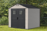 Duramax 7x7 StoreMax Plus w/molded floor - Backyard Oasis placed outdoors