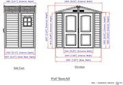 Duramax 8x6 StoreAll Vinyl Shed w/foundation dimensions
