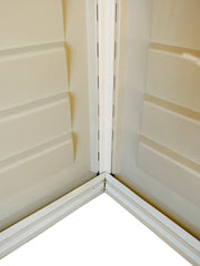 Duramax 8x8 DuraPlus w/foundation - Backyard Oasis corner Panel details