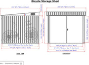 Duramax Bicycle Storage Shed Anthracite w/ White Trim - Backyard Oasis  dimensions