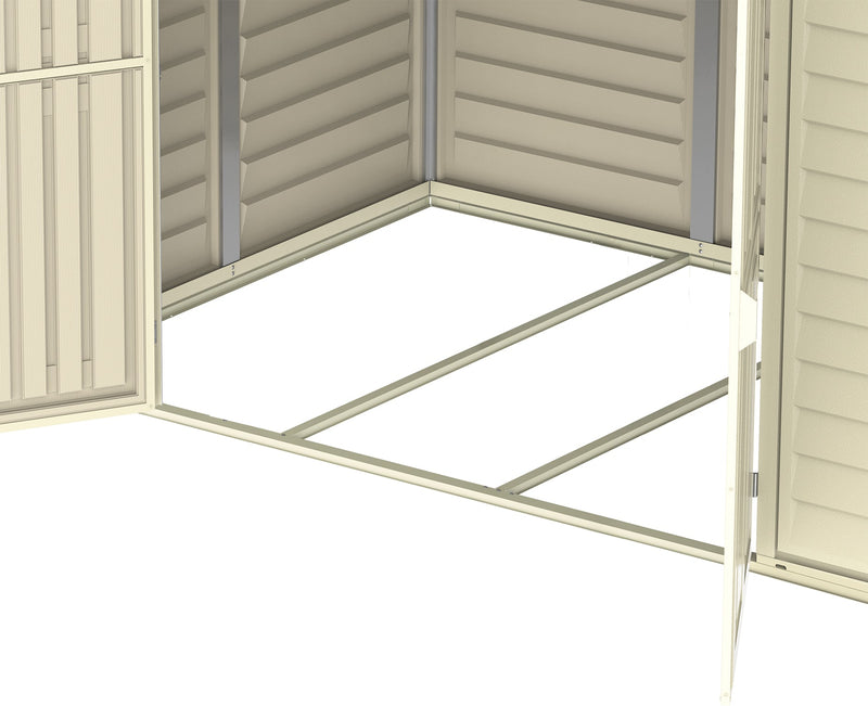 Duramax Duramate 8x8 Vinyl Shed w/ Foundation - Backyard Oasis Floor-Panel details