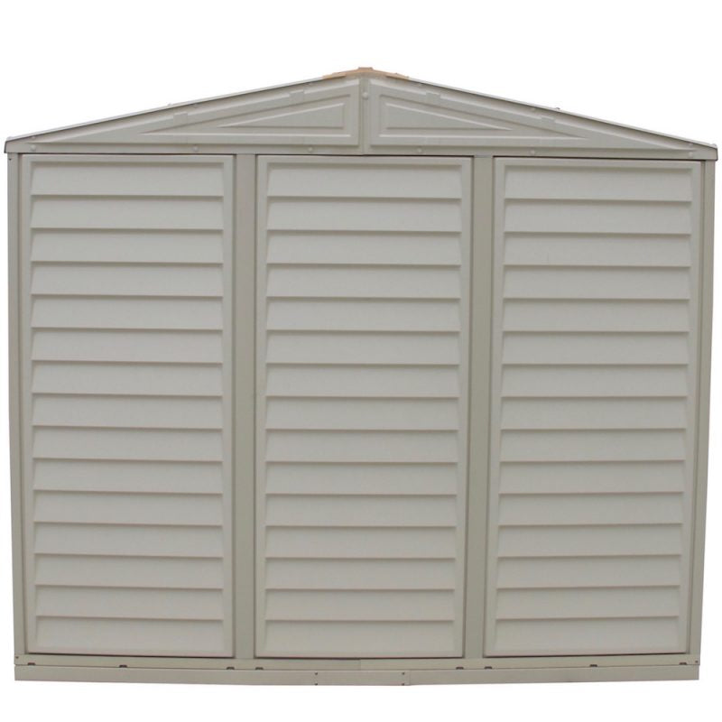 Duramax Duramate 8x8 Vinyl Shed w/ Foundation - Backyard Oasis  backview