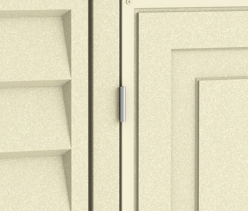 Duramax Duramate 8x8 Vinyl Shed w/ Foundation - Backyard Oasis hinge details