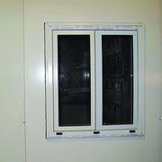 Duramax Flat Roof Building 19x10 - Backyard Oasis closed window view from inside