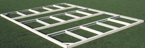 Duramax Foundation Kit 8x6 Metal Shed - ADD-ON ONLY foundation on grass surface