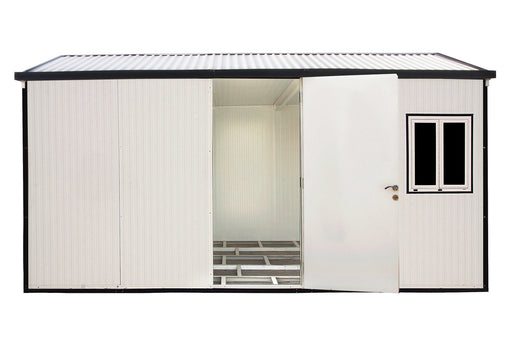Duramax Gable Roof Building 16x10 - Backyard Oasis front view with one door open
