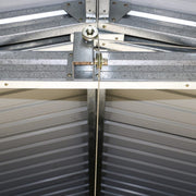 Duramax Imperial Metal Garage Light Gray w/Off White 12x20 - Backyard Oasis close up details