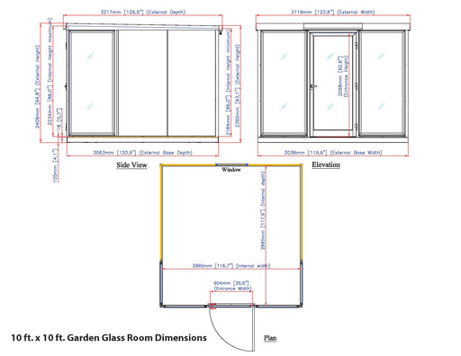 insulated building 10x10spec sheet  Glass-Room-dimensions