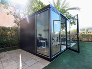 Duramax insulated building 10x10 roof building side view outdoors