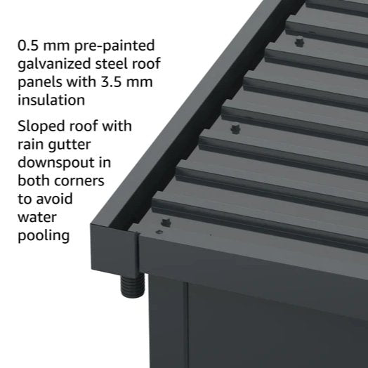 Duramax Insulated Glass Building 10x10 - 32001 roof gutter details