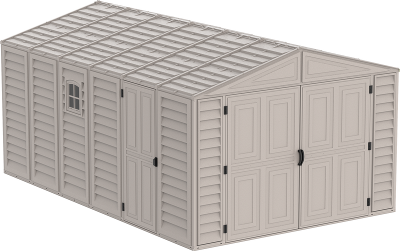 Full view of Duramax Vinyl Garage 10.5x15.5 stock photo