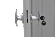 Duramax Palladium Metal Shed 6' x 5' - Backyard Oasis lock details