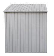 Duramax Palladium Metal Shed 6' x 5' - Backyard Oasis side view in white background