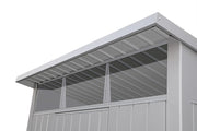 Duramax Palladium Metal Shed 6' x 5' - Backyard Oasis top close up detail