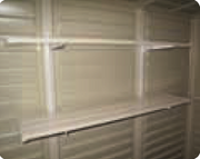 Duramax Shelf Kit 12" x 36" single shelf - ADD ON ONLY shelf installed; empty