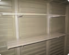 Duramax Shelf Kit 12" x 36" single shelf - ADD ON ONLY shelf installed; empty
