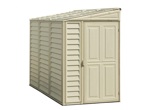 Duramax SideMate Shed w/ foundation 4x8 corner angle in white background