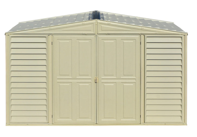 Duramax Sidepro 10.5x3 w/ Foundation - Backyard Oasis top front view