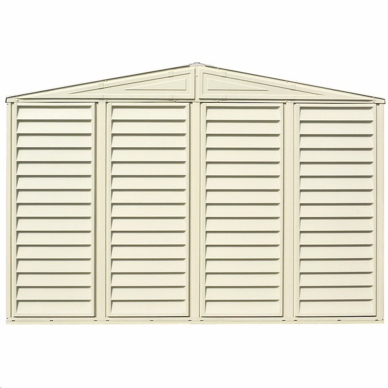 Duramax Woodbridge 5 - 10.5'x5' w/ Foundation - Backyard Oasis backview in white background