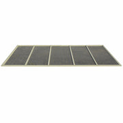 Duramax Woodbridge 5 - 10.5'x5' w/ Foundation - Backyard Oasis floor details on white background