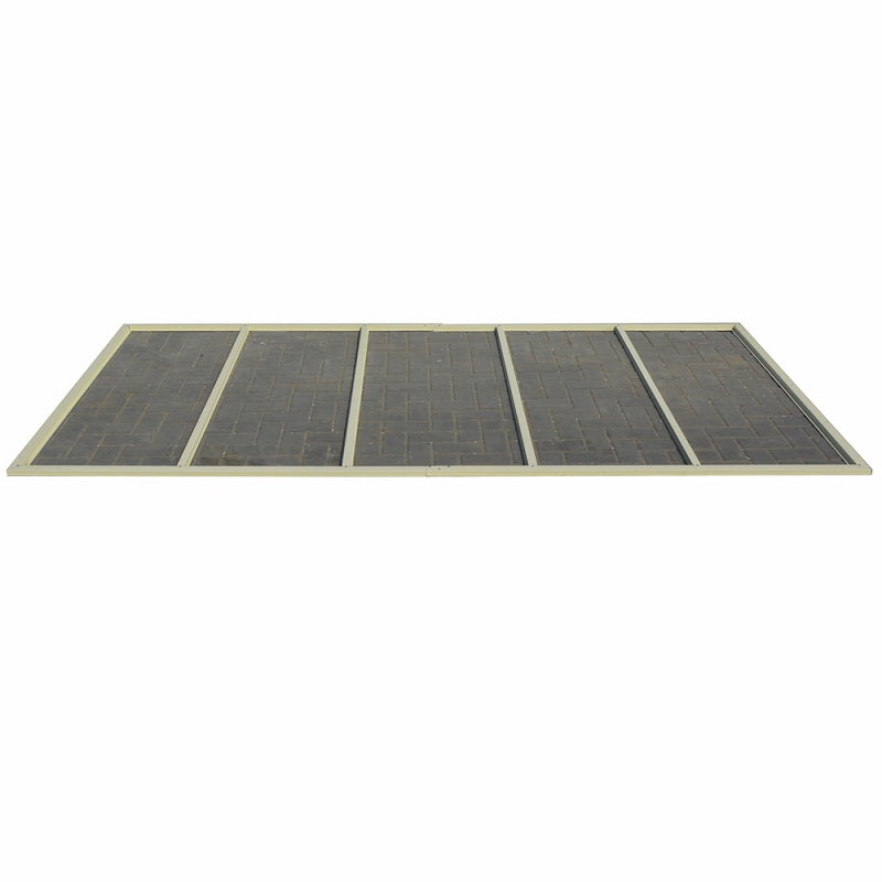 Duramax Woodbridge 5 - 10.5'x5' w/ Foundation - Backyard Oasis floor details on white background