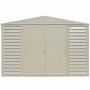 Duramax Woodbridge 5 - 10.5'x5' w/ Foundation - Backyard Oasis front view in white background