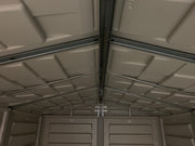 Duramax YardMate Plus 5'x8' - Backyard Oasis close up details of roof support inside
