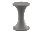 DuraMax 86725 round plastic stool in gray, hourglass-shaped outdoor seating piece ideal for patio or garden use
